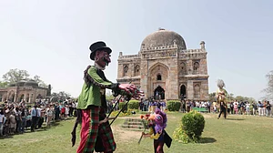 Bonjour India 2022: Street show titled ‘A Twist of Fate’ showcases giant puppets in Lodhi Garden