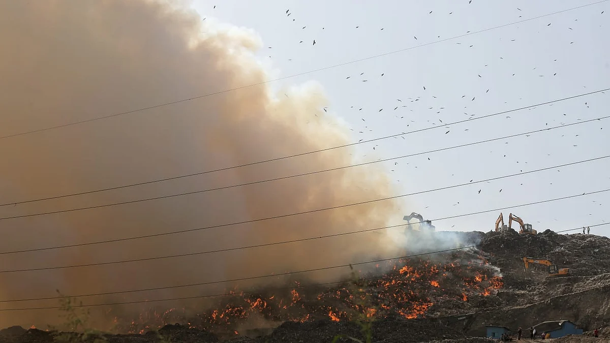 Massive fire breaks out at Ghazipur landfill site in Delhi; Rai demands report