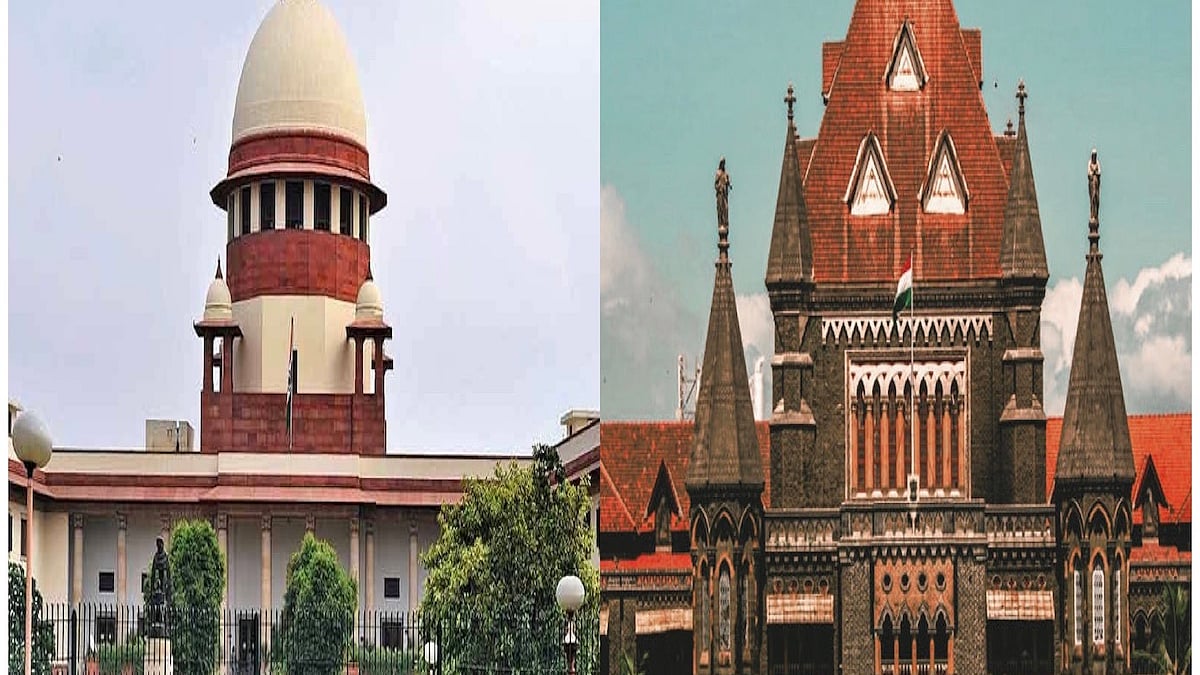 Supreme court (left), Bombay high court (right)
