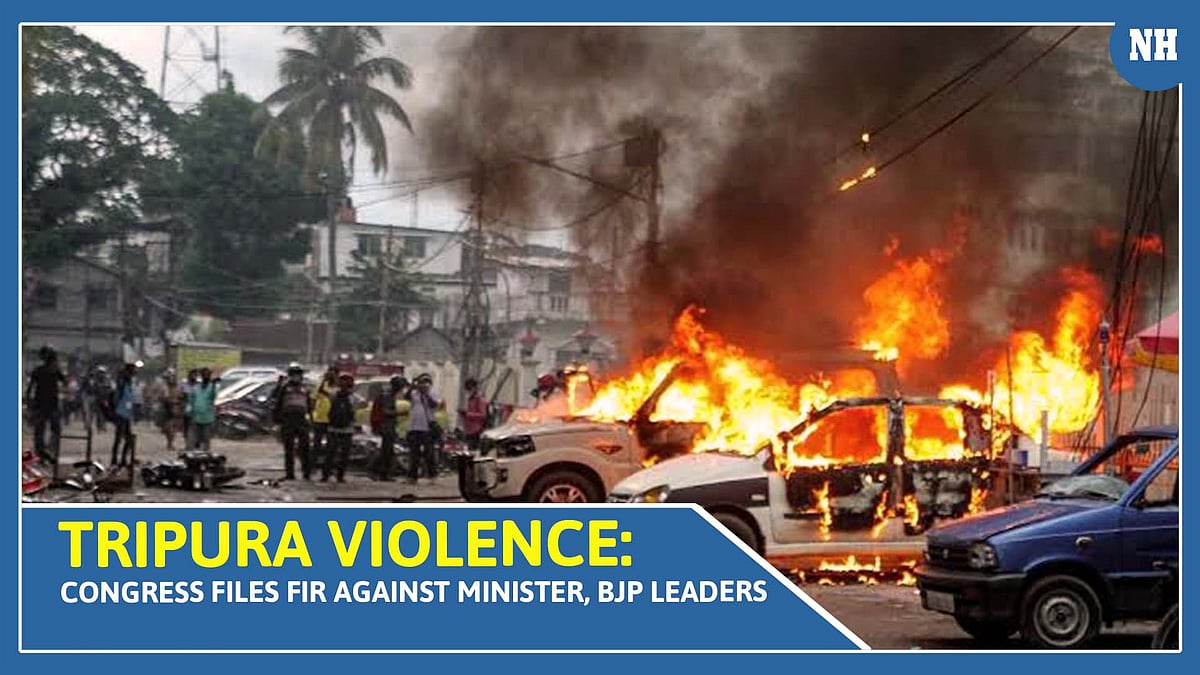 Tripura violence: Congress files FIR against minister, BJP leaders