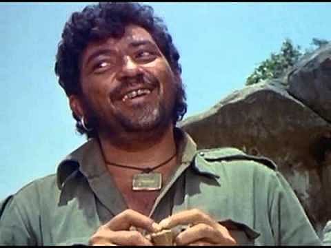 Gabbar Singh, the iconic villain from the film 'Sholay' smiles before killing his victims in cold blood 