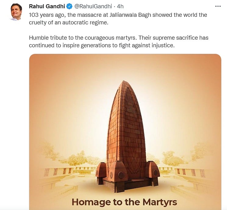 Jallianwala Bagh anniversary: In new India same tyranny, says Cong
