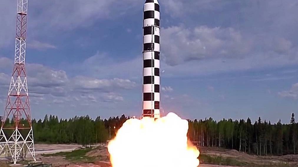 Russia conducts test of nuclear-capable missile which Putin says can hit any target on earth