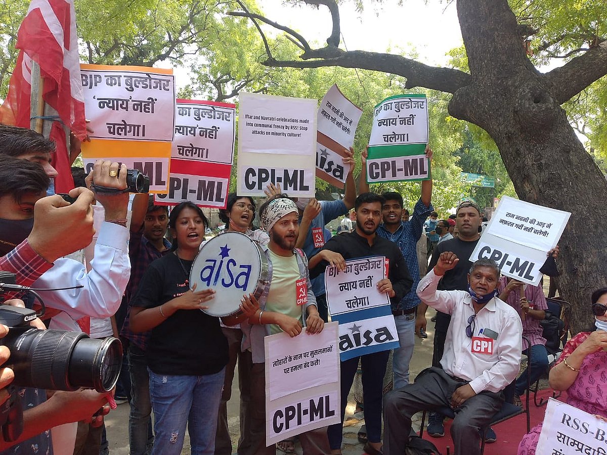 Left parties stage protest, say anti-encroachment drives in Delhi creating environment of hate