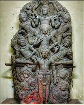 Dressed up as a deity