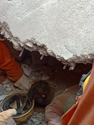 Houses collapse in Delhi after heavy rain