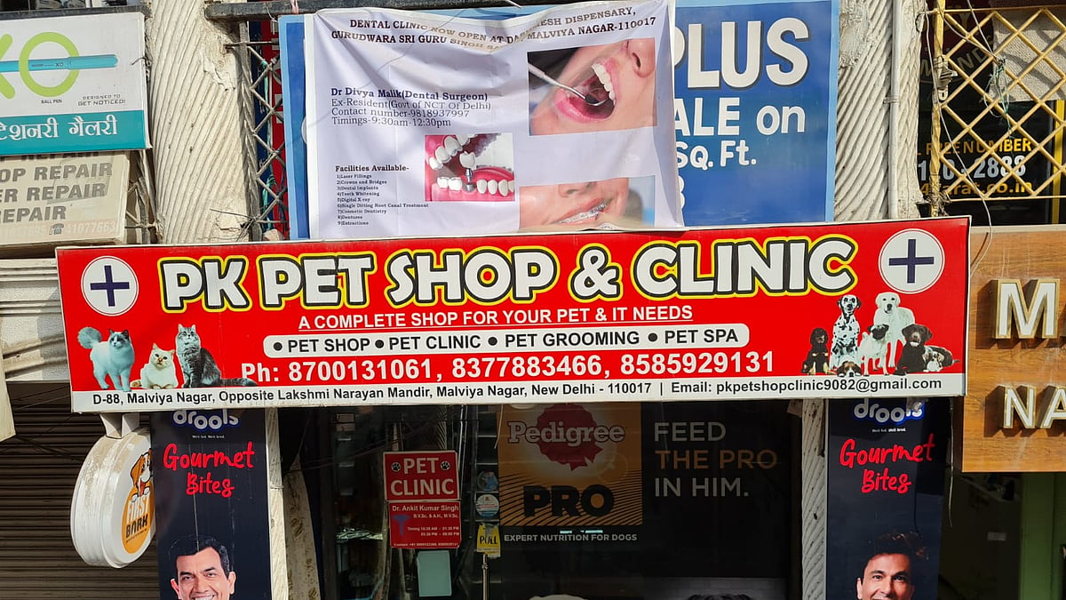 The pet shop which was operating the illegal dog boarding and breeding facility in Sainik Farms colony of south Delhi
