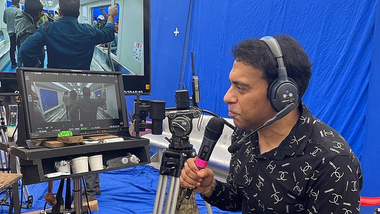 Director Farhad Samji on the sets of Salman Khan's untitled next