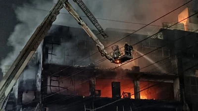 Mundka fire: Charred human remains found during search operation