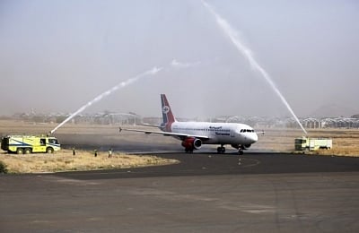 1st commercial flight takes off from Yemen's Houthi-held capital after 6 yrs