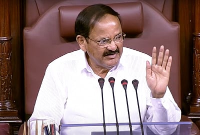 VP Naidu administers oath to 3 newly-elected AAP MPs