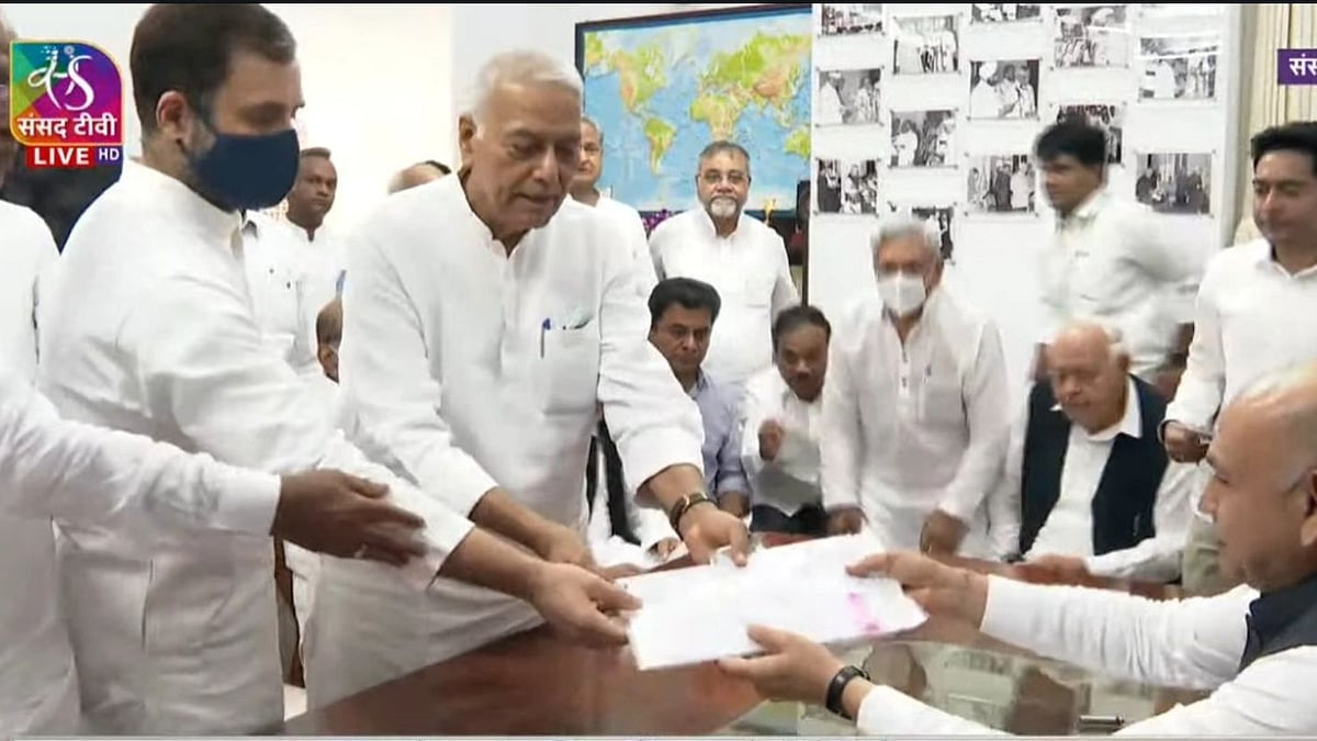 Yashwant Sinha files nomination for president poll