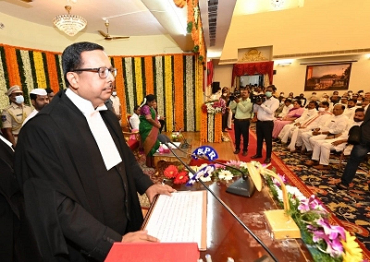 Justice Ujjal Bhuyan takes oath as Telangana HC Chief Justice
