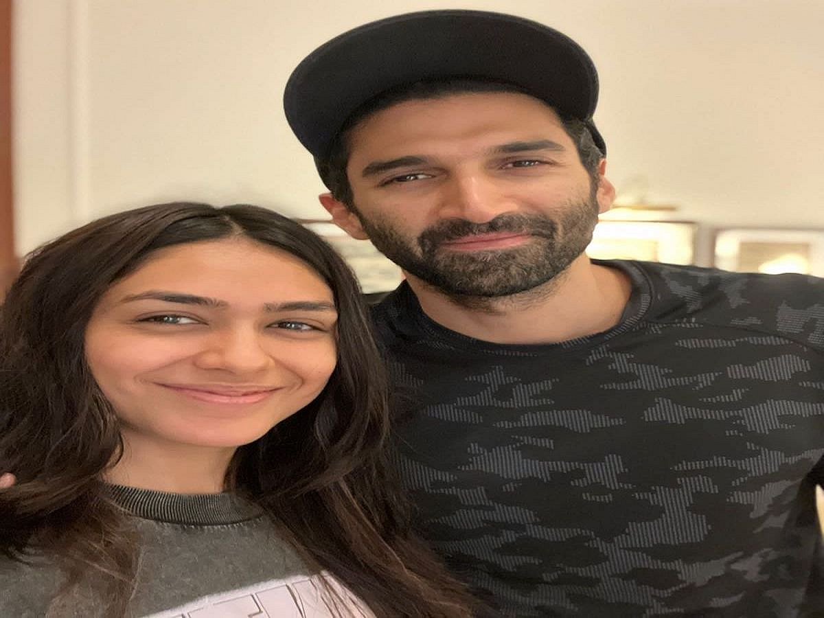 Mrunal Thakur reunites with Gumrah co-star, Aditya Roy Kapur in Delhi