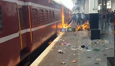 Protest against Agnipath continues at violence-hit Secunderabad station