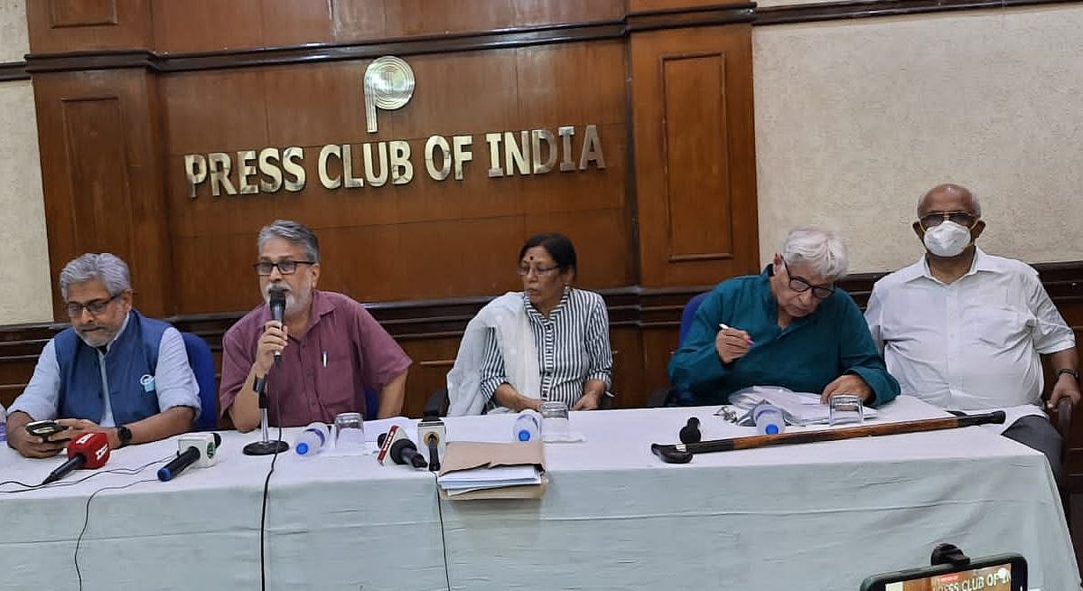 Joint meeting on growing attacks on media and arrests of mediapersons in Press Club of India. 