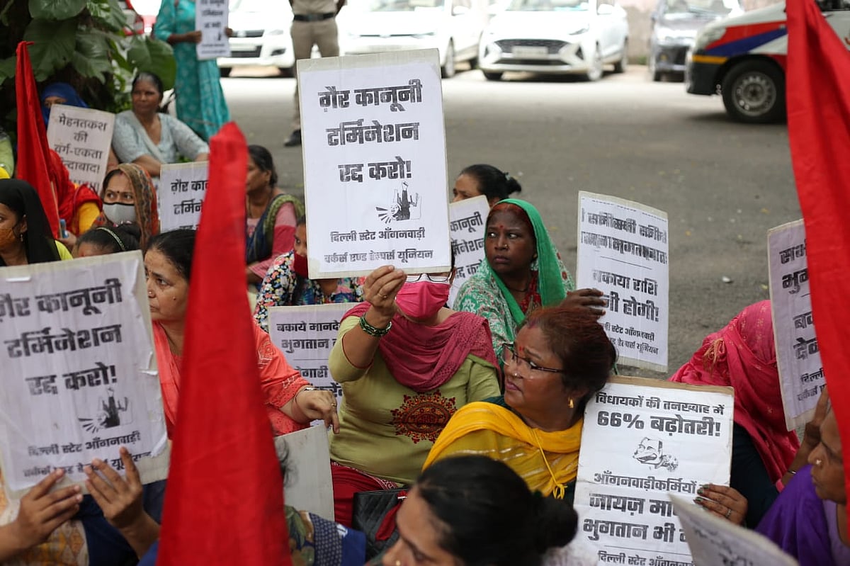 Protesting Anganwadi workers and helpers detained by Delhi Police; no end in sight to woes