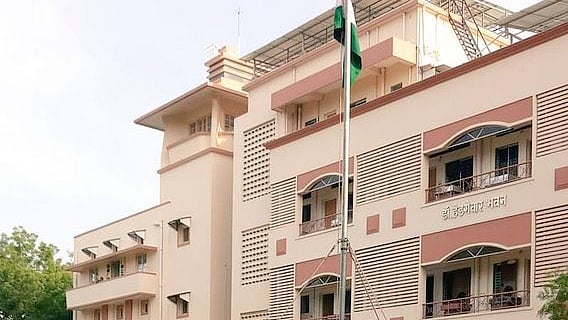 Flag hoisting at RSS headquarters in Nagpur. The RSS did not hoist national flag till Jan 26, 2002