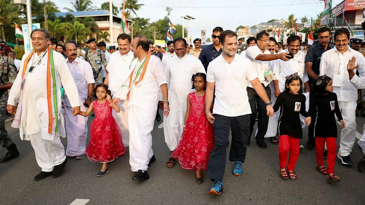 Congress leader Rahul Gandhi continues with his Bharat Jodo yatra in Kerala, on Sept 11, 2022