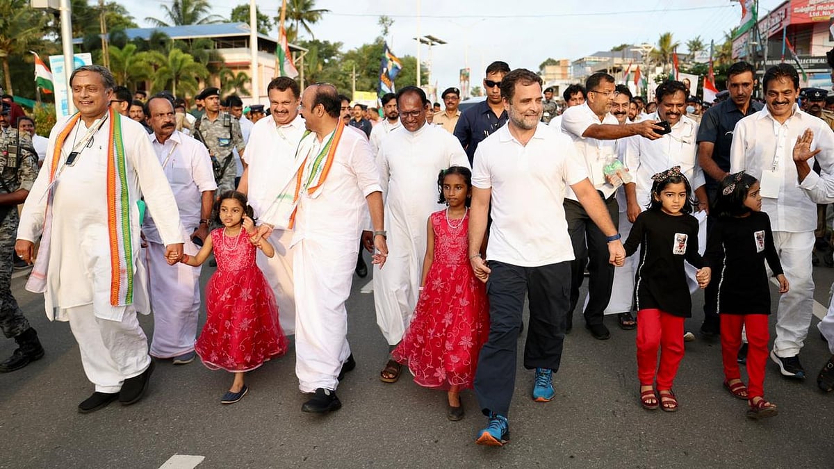 Congress leader Rahul Gandhi continues with his Bharat Jodo yatra in Kerala, on Sept 11, 2022