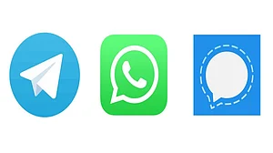 OTT communication platforms Telegram, WhatsApp and Signal