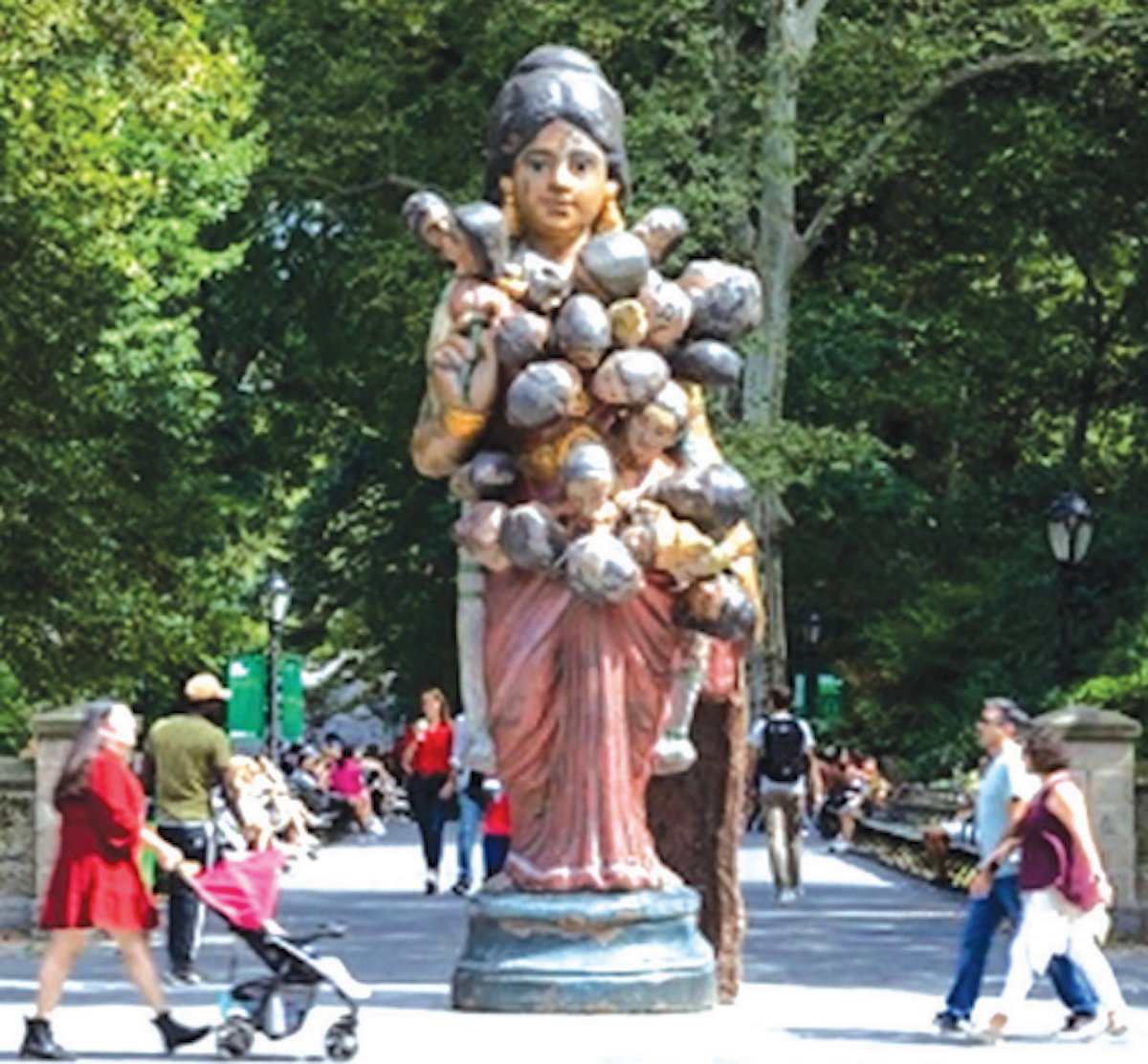 The ‘Ancestor’, an installation by Bharti Kher at Central Park, New York (IANS Photo)
