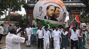Thousands line up on road to cheer marchers on day one of ‘Bharat Jodo Yatra’