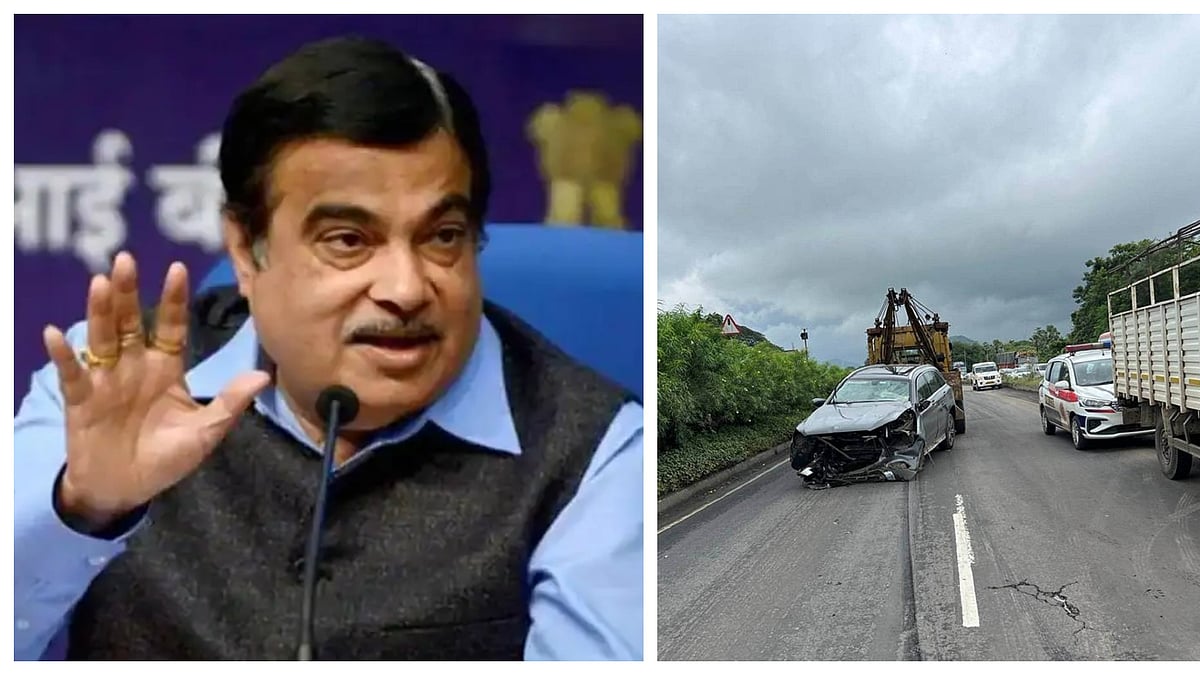 Road transport and highways minister Nitin Gadkari; (right) the high profile accident of former Tata Sons chairman Cyrus Mistry again sparked the debate on how (un)safe India's highways are