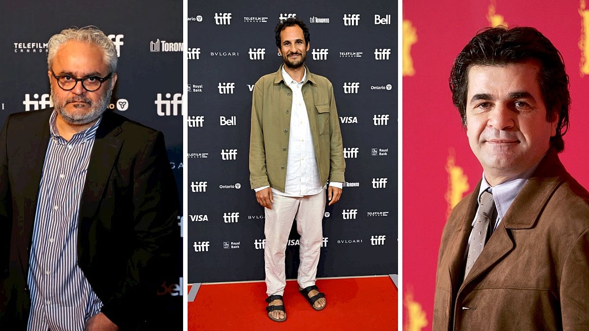 (left to right) Babak Payami, Ali Abbasi, Jafar Panahi