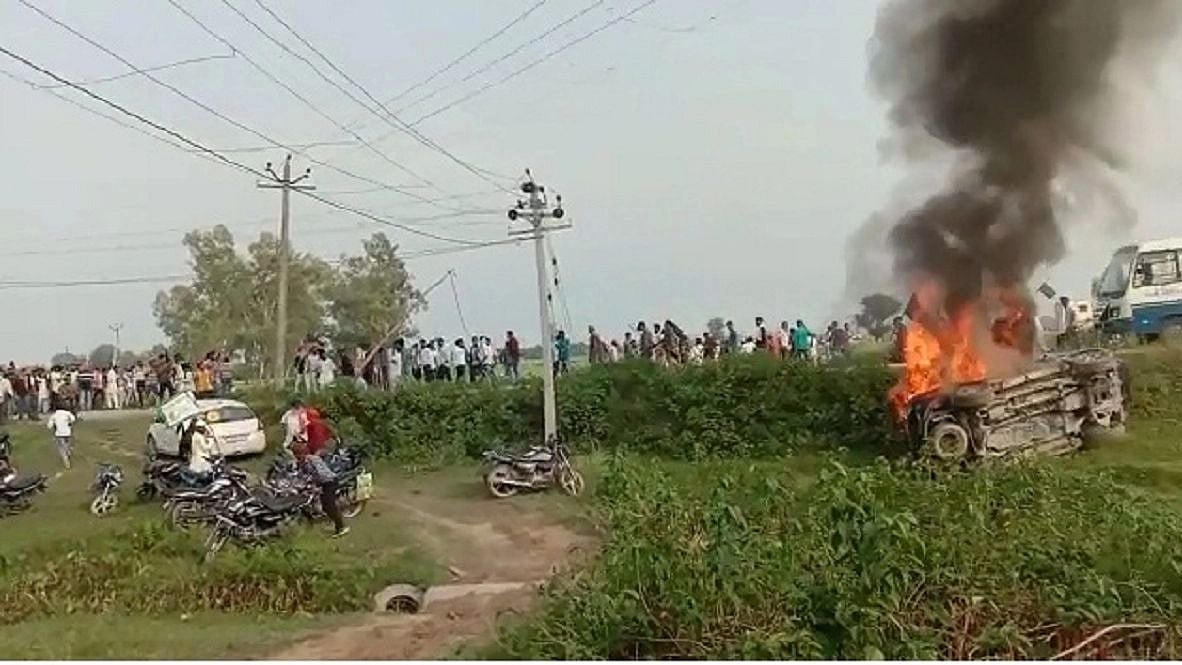 Visuals from Lakhimpur Kheri incident (Representative Photo)