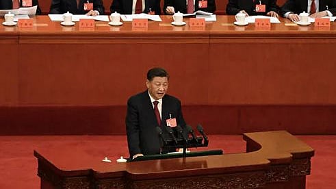 Xi Jinping addresses the 20th Party Congress in Beijing on Sunday