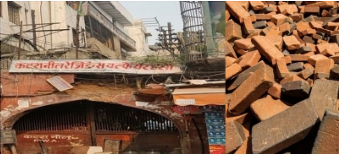 Portion of gateway to iconic 'Katra Neel' in Delhi's Chandni Chowk collapses