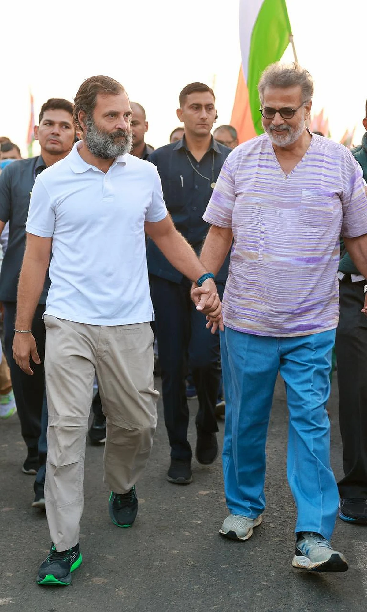 Maharashtra: Mahatma Gandhi's great grandson joins Rahul in Bharat Jodo Yatra; Congress calls it 'historic'