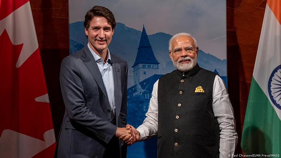 Representative image of the two heads of state, Justin Trudeau and Narendra Modi (photo: DW)