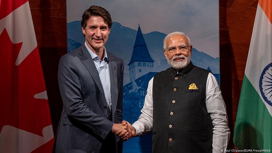 Representative image of the two heads of state, Justin Trudeau and Narendra Modi (photo: DW)