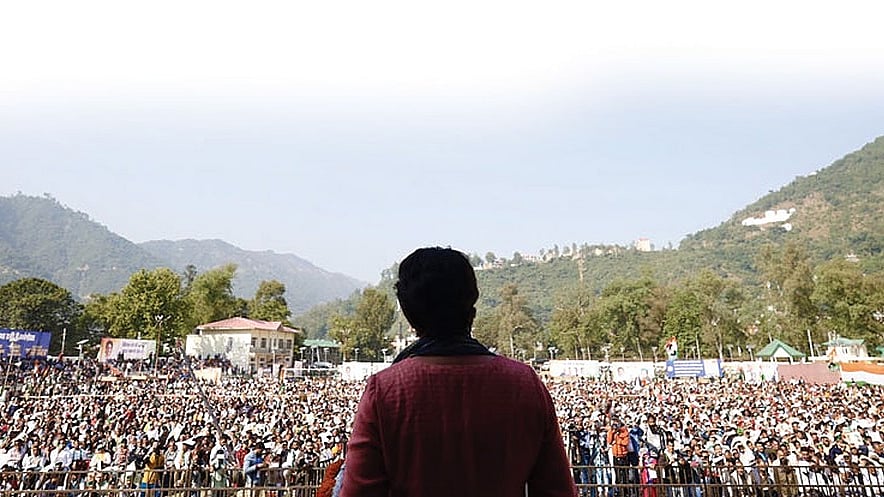 Congress leader Priyanka Gandhi addresses a rally in Himachal