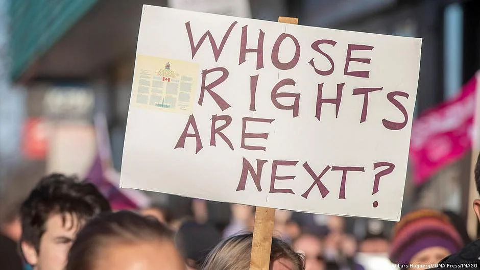 Representative image of a protest placard that reads 'Whose Rights Are Next?' (photo: National Herald archives)