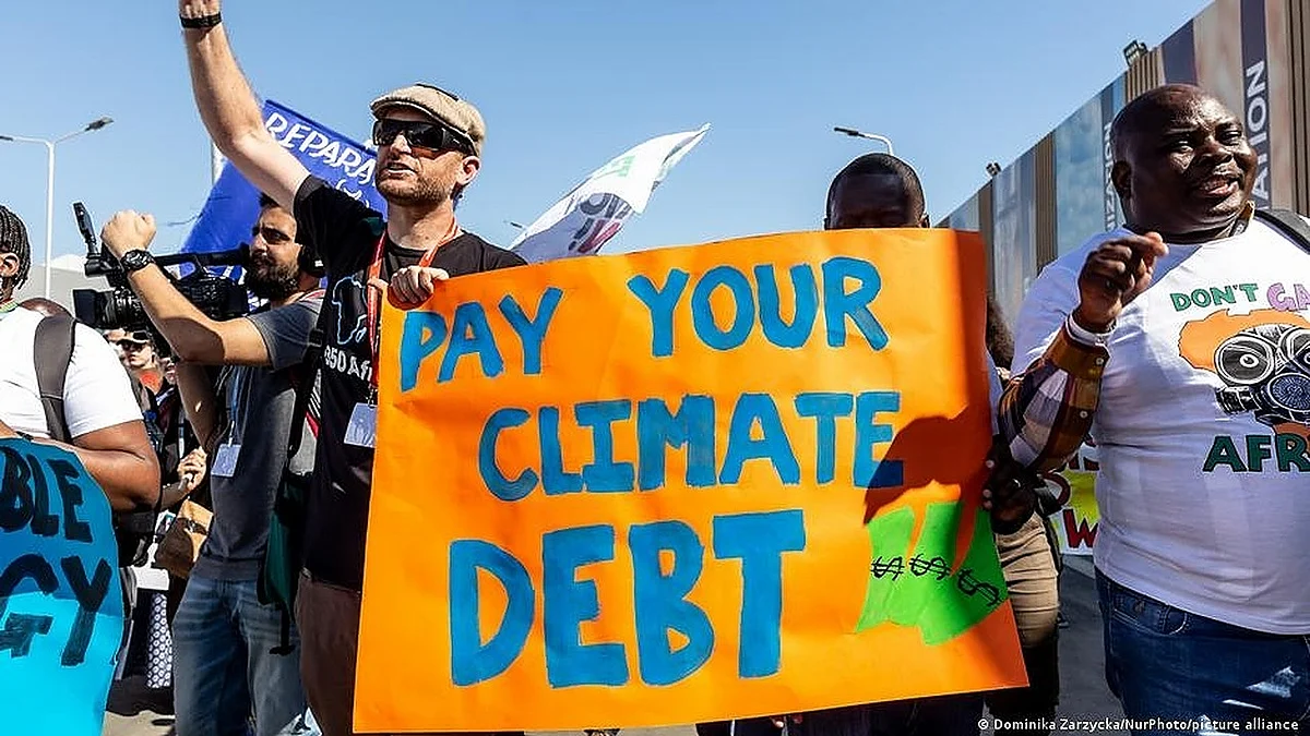 COP27: Activists rally for climate reparations (DW Photo)