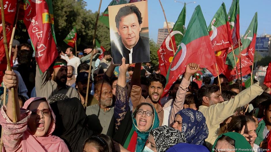 File photo of PTI workers protesting in Islamabad