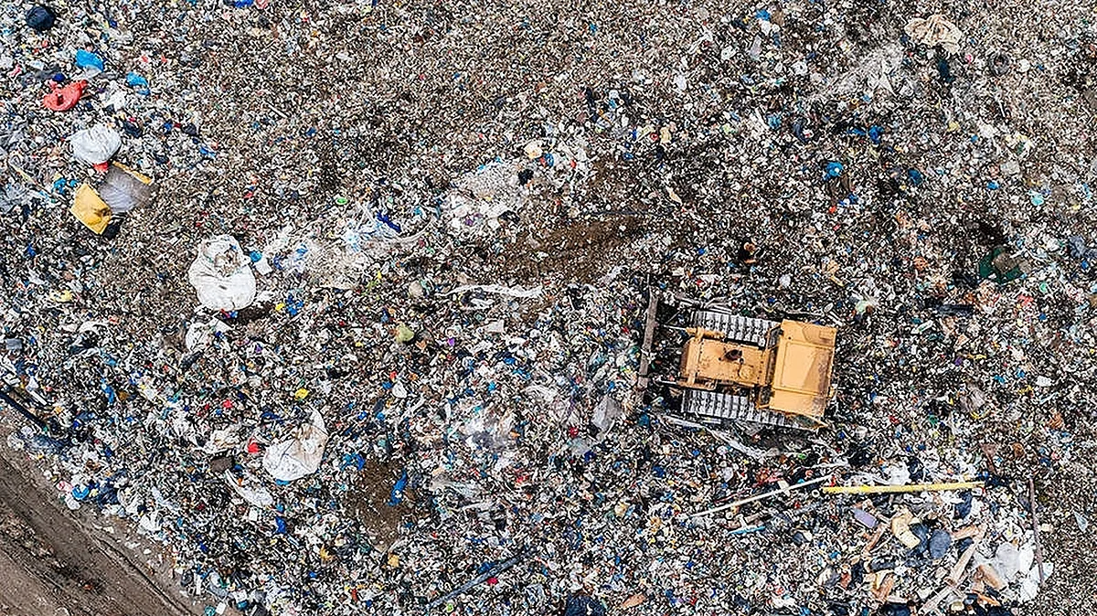 Methane from the waste sector makes up about 20% of human-caused methane emissions.