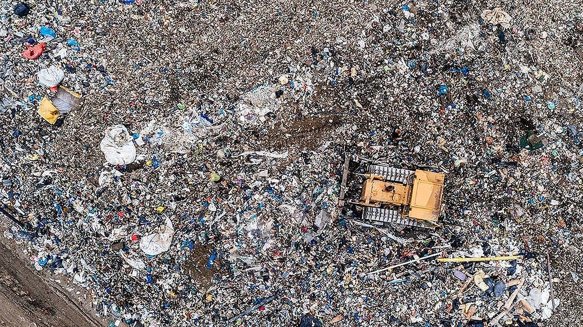 Methane from the waste sector makes up about 20% of human-caused methane emissions.