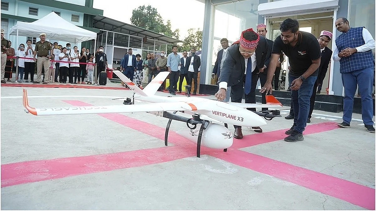 Meghalaya to start larger drone services to carry up to 25 kg of medicines in remote areas.