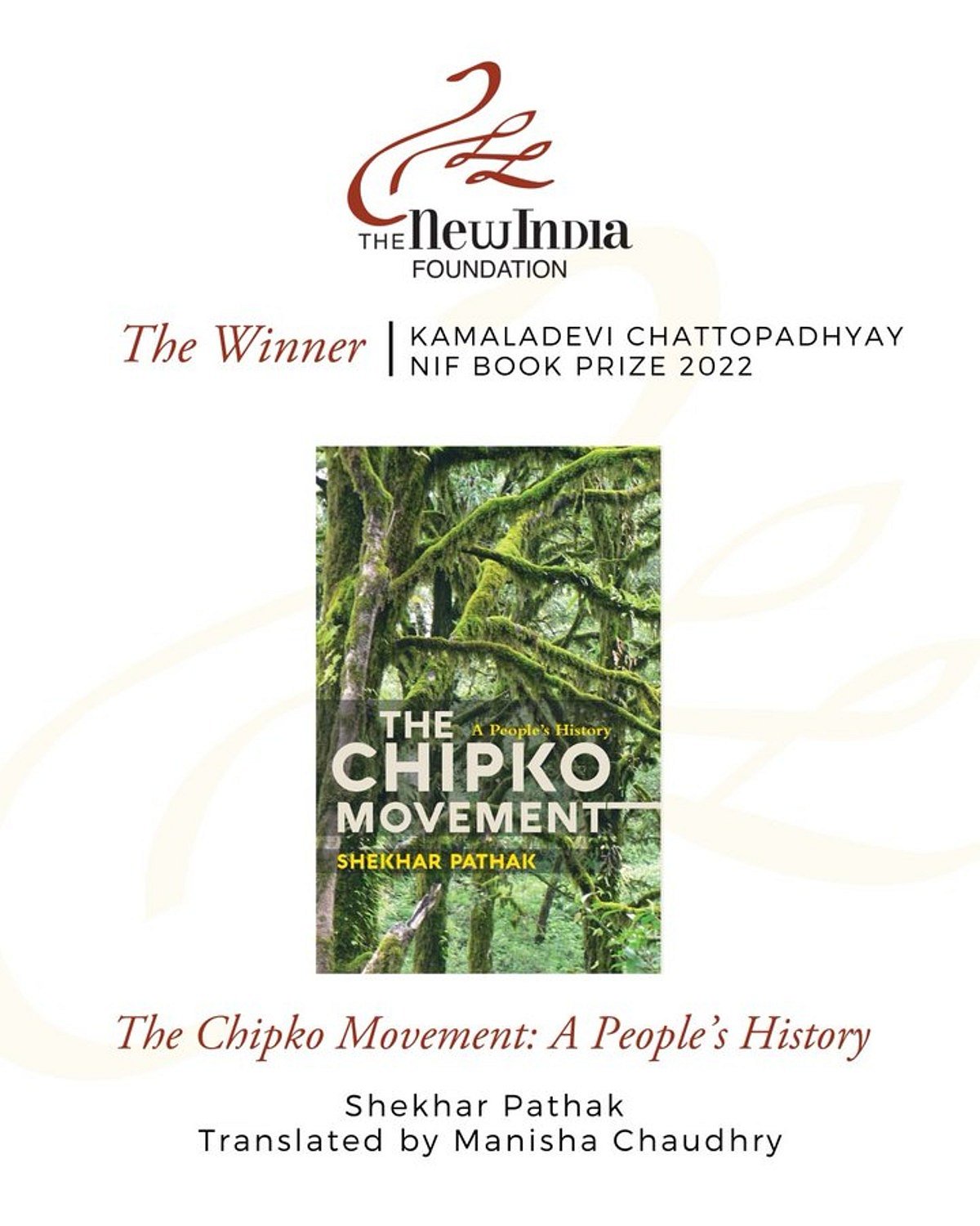 'The Chipko Movement: A People's Movement' bags Kamaladevi Chattopadhyay NIF Book Prize