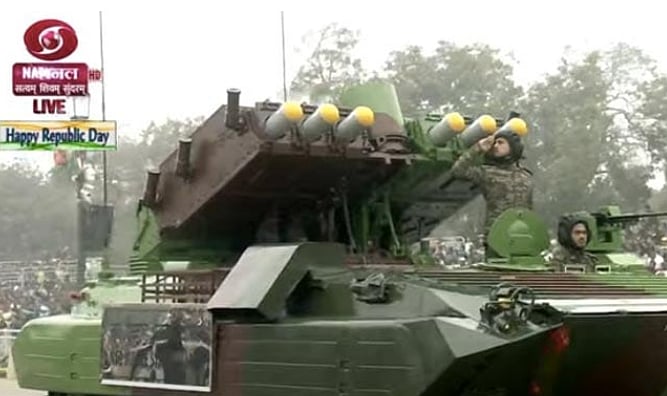 'Nag Missile System (NAMIS)' is a tank destroyer indigenously designed by the DRDO.