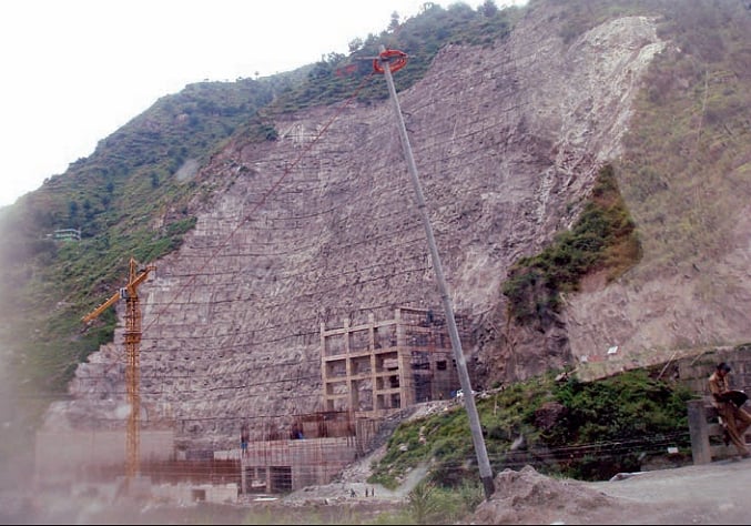 What we don’t need: a hillside in Sainj valley ‘redeveloped’ in concrete for a power project
