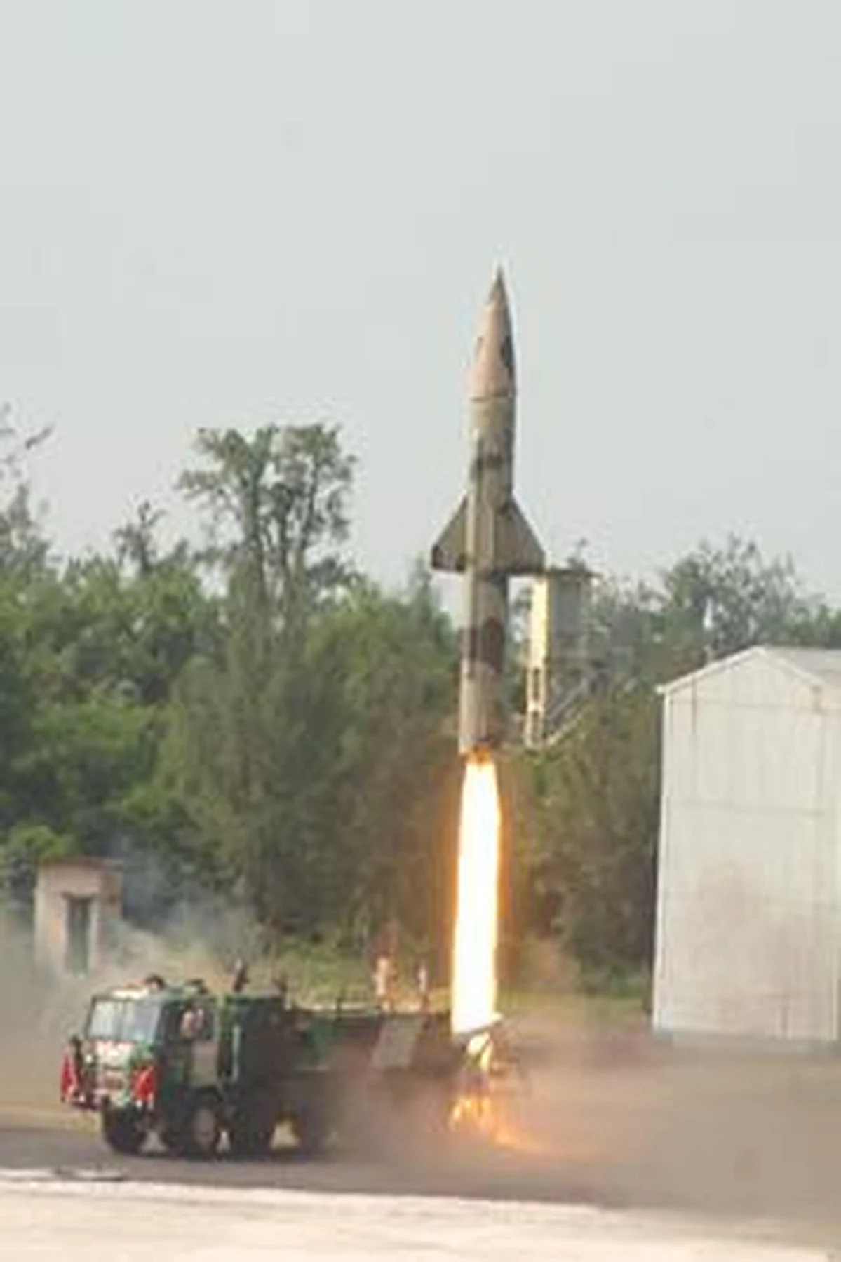 India`s nuclear capable missile Prithvi-II missile being launched from the Integrated Test Range at Chandipur-on-sea in Balasore, Odisha on Jan.7, 2014.