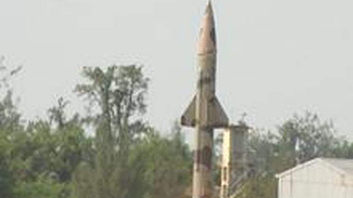 India`s nuclear capable missile Prithvi-II missile being launched from the Integrated Test Range at Chandipur-on-sea in Balasore, Odisha on Jan.7, 2014.