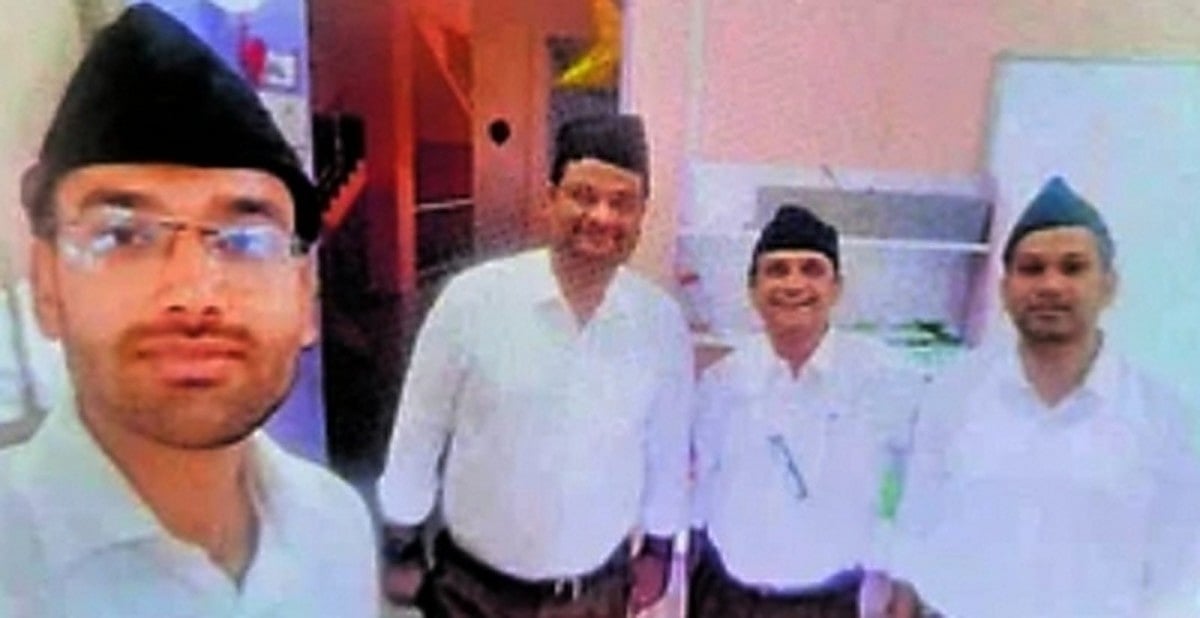 Row erupts after lecturers pose in RSS uniform in K'taka