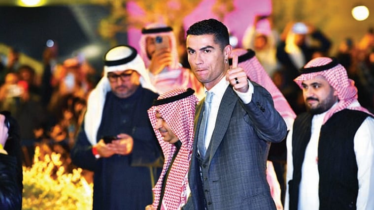 Cristiano Ronaldo arrives for his signing ceremony with Al Nassr of Saudi Arabia, 3 January 2023