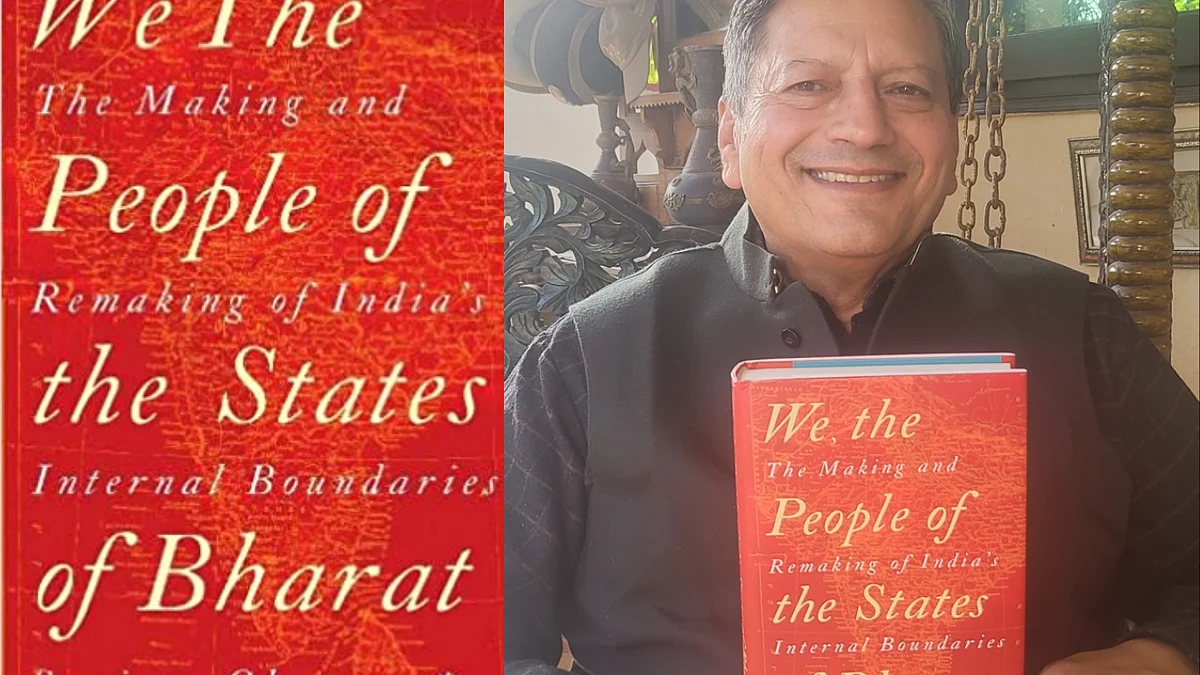 Book Cover (Left); Author Sanjeev Chopra holding his book